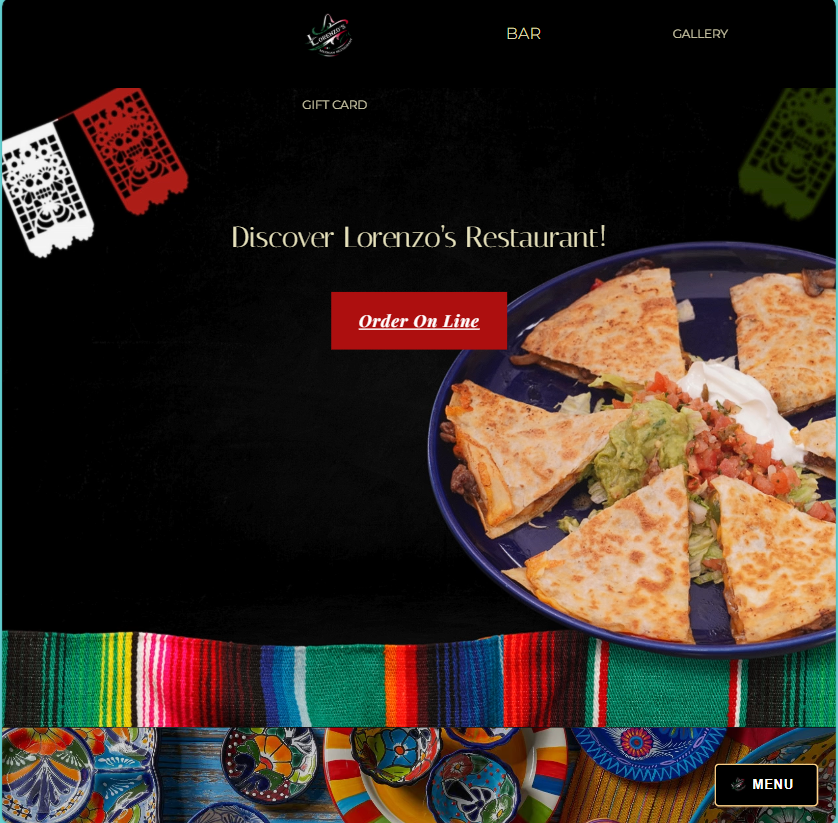 Lorenzo's Mexican Restaurant - Sitio web
