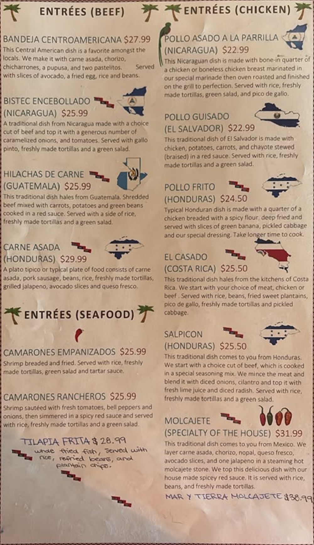 Menú de La Cabaña antes, página 4