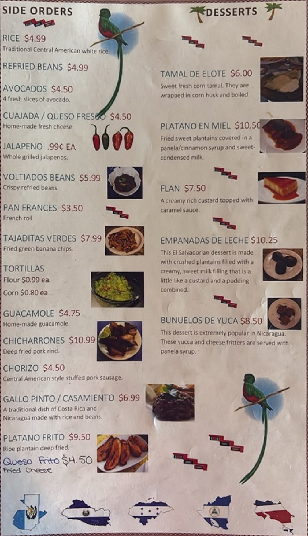 Menú de La Cabaña antes, página 5