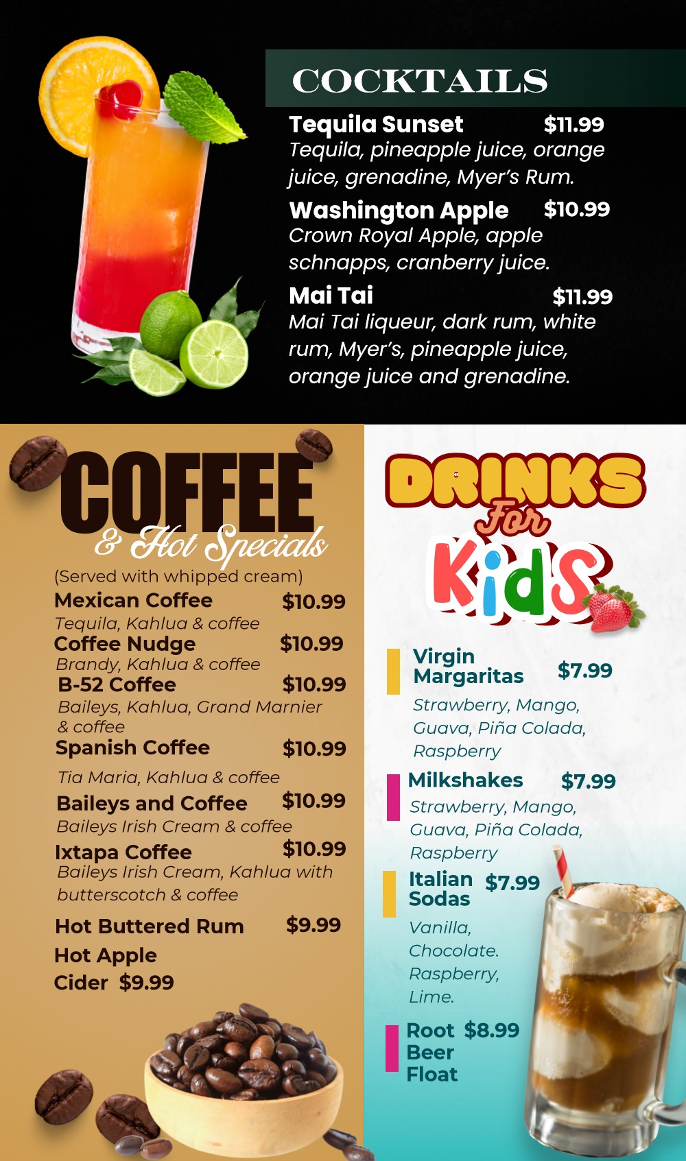 Menú de bebidas de Ixtapa rediseñado, página 4