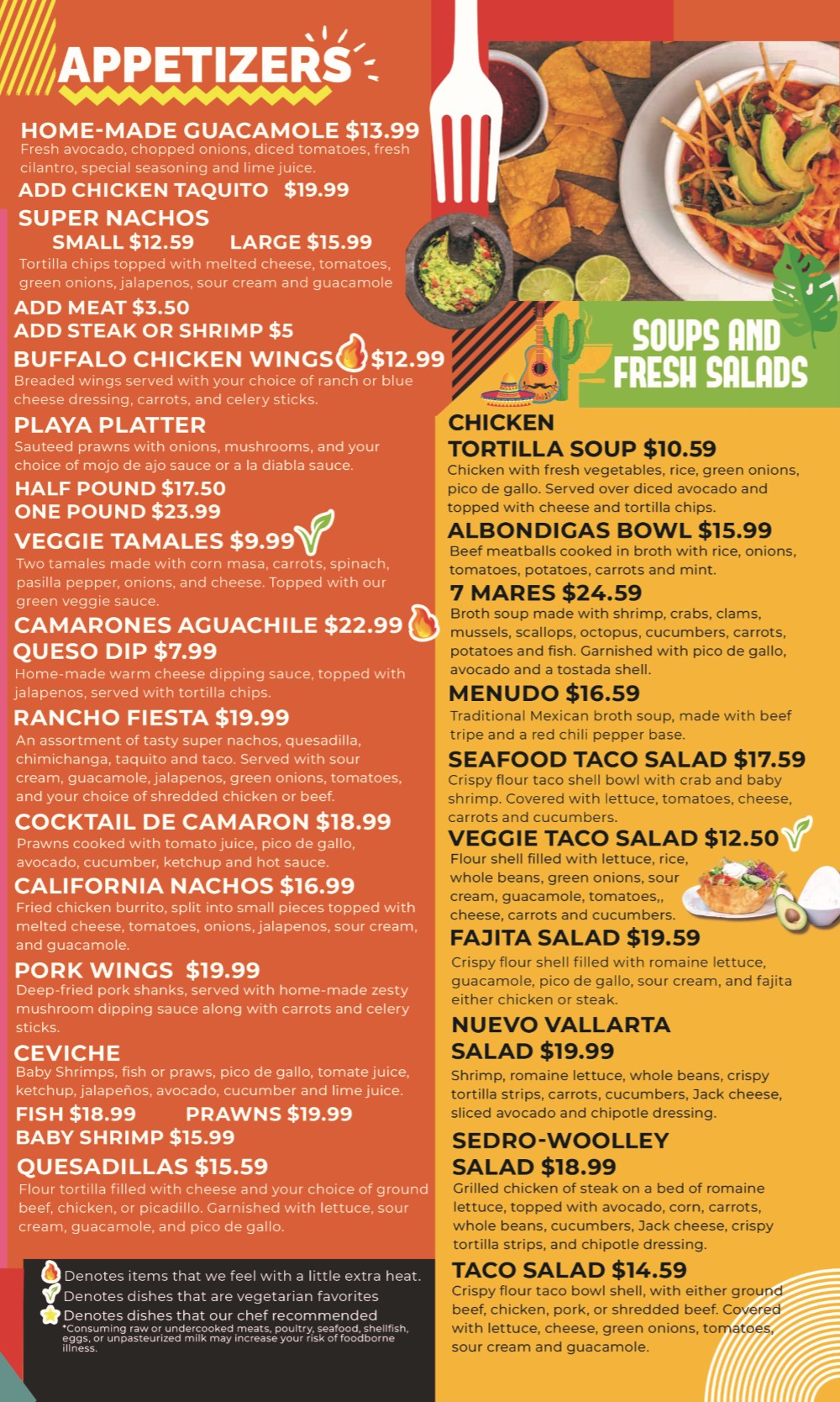 Dinner menu de Puerto Peñasco, página 2