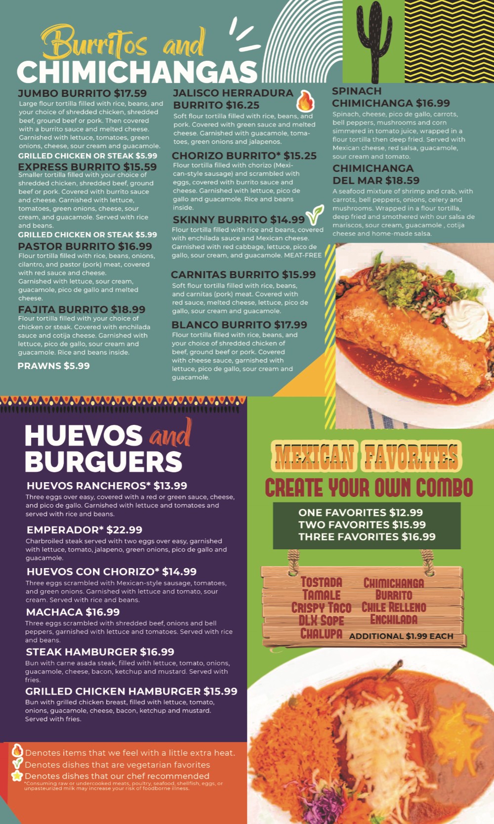 Dinner menu de Puerto Peñasco, página 3