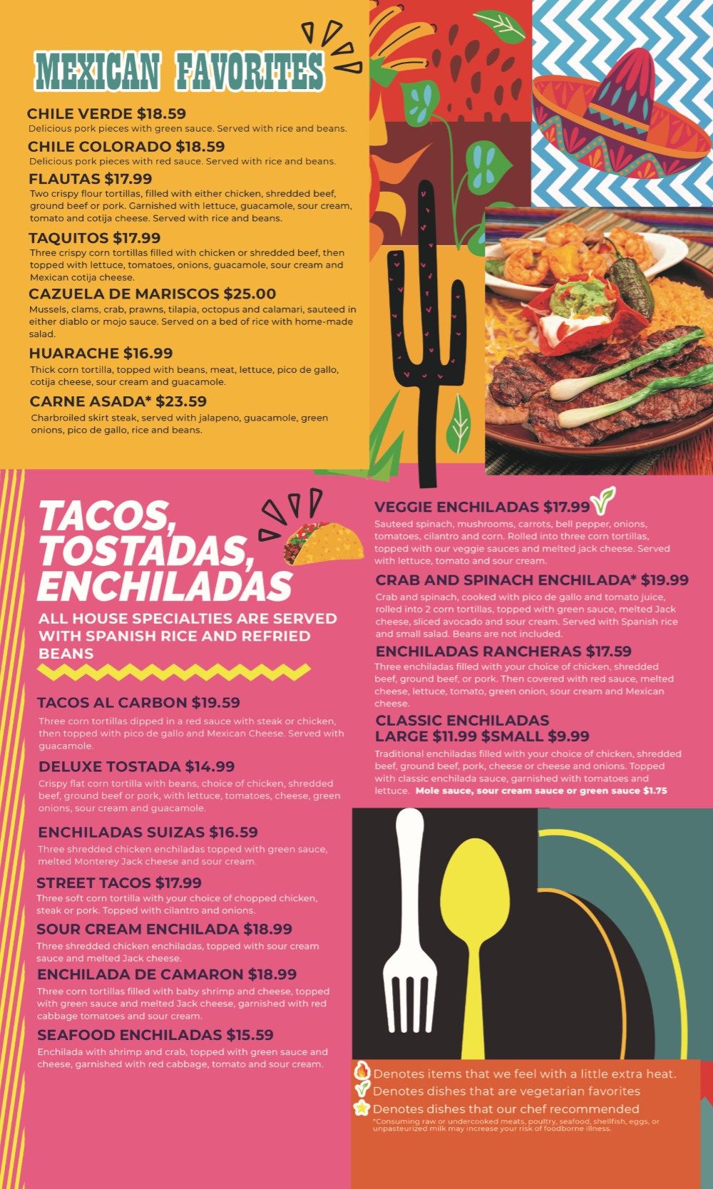 Dinner menu de Puerto Peñasco, página 4