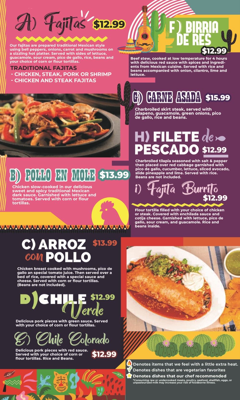 Lunch menu de Puerto Peñasco, página 2