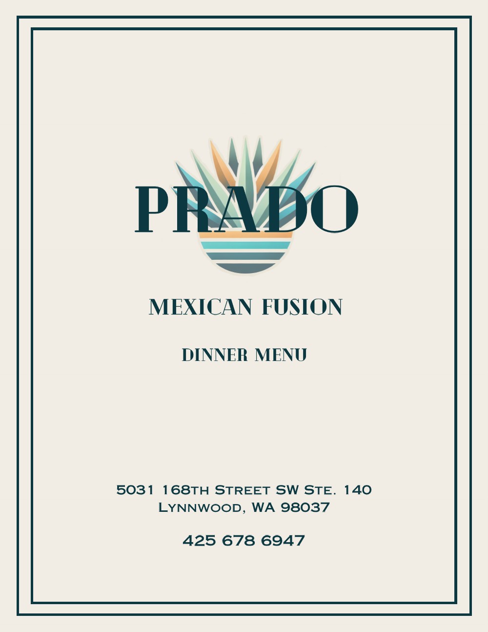 Menú de Prado antes, página 1