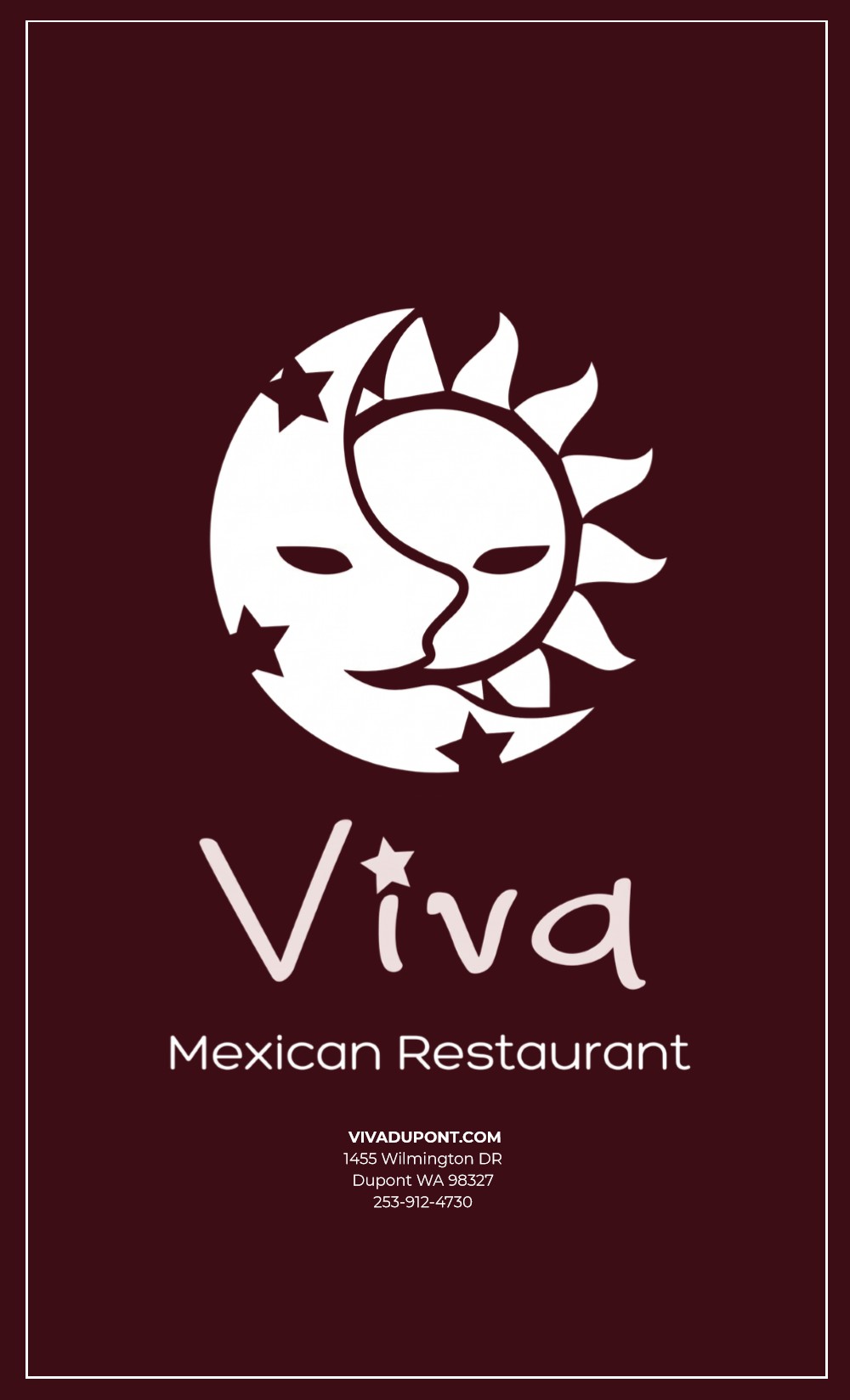 Menú de Viva Mexican Restaurant rediseñado, portada