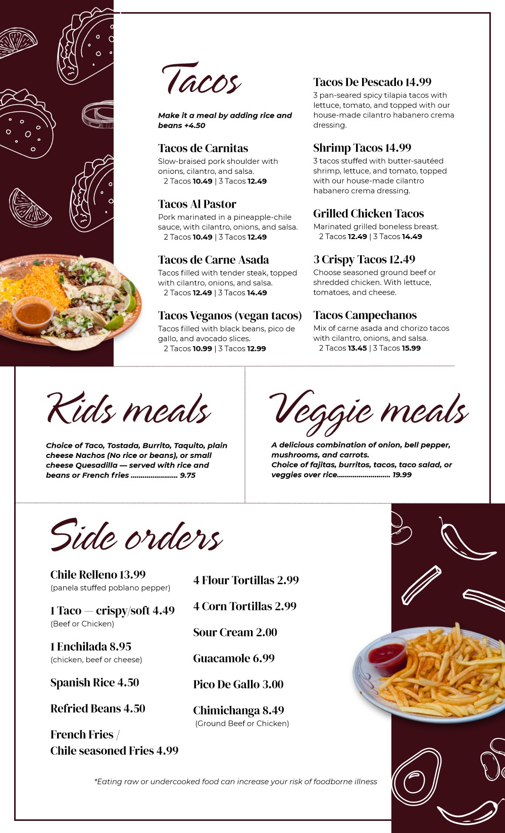 Menú de Viva Mexican Restaurant rediseñado, página 4