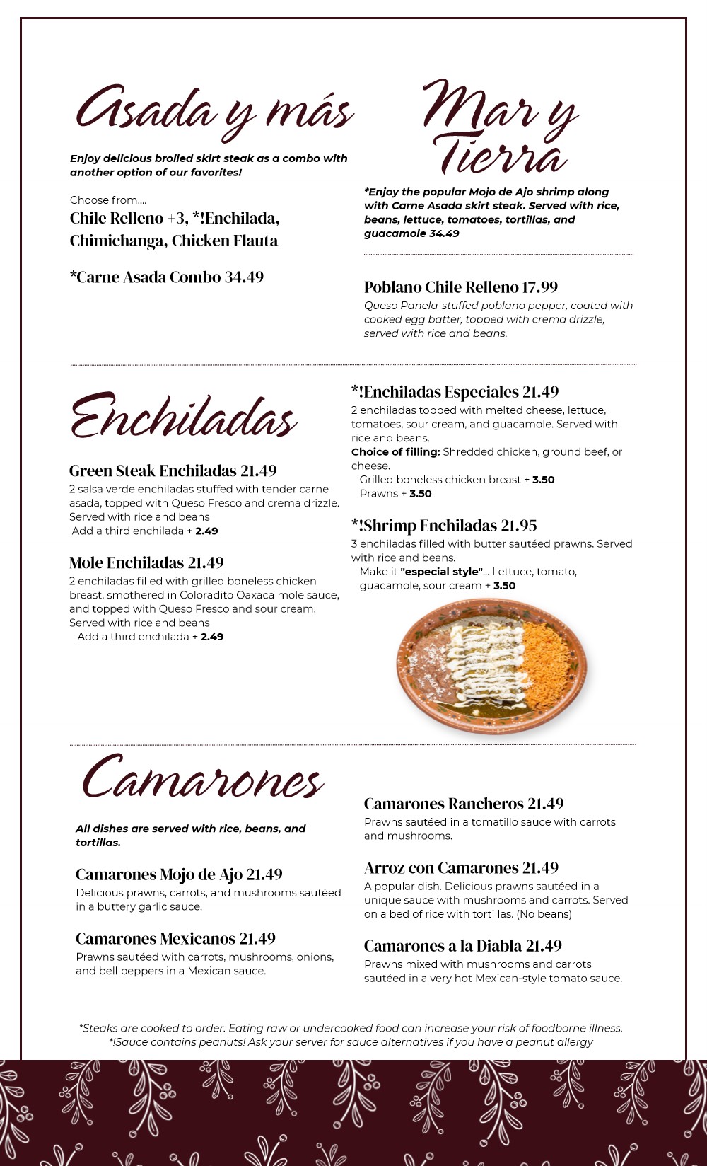 Menú de Viva Mexican Restaurant rediseñado, página 5