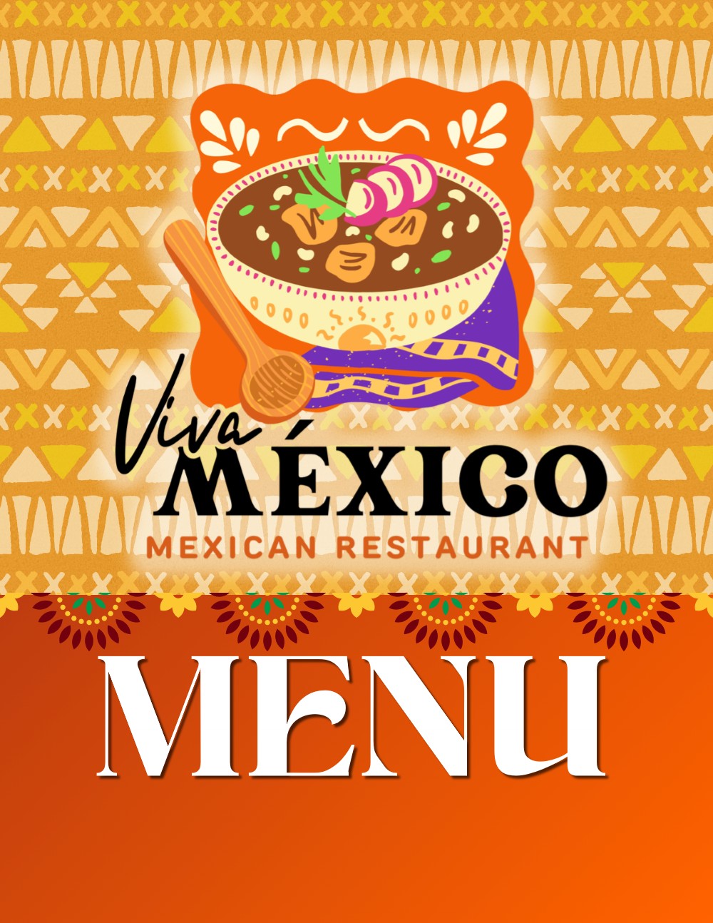 Menú de Viva México rediseñado, portada